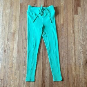 Year of Ours Green Ribbed Leggings NWOT
